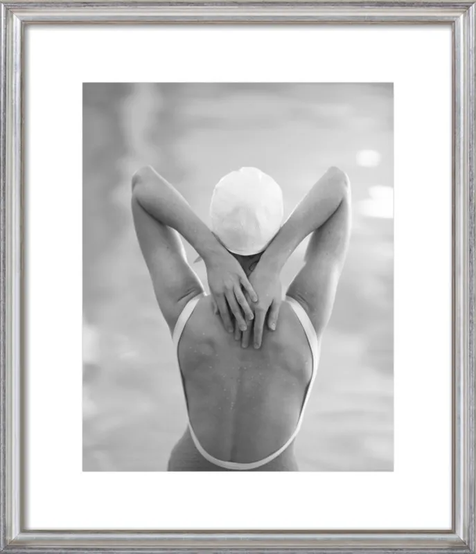 The Swimmer with a white  cap by Lucy Snowe for Artfully Walls