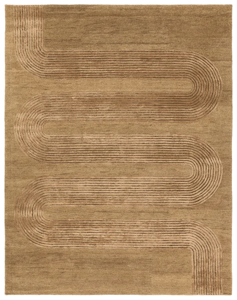 Jalore ICO19 Handmade Geometric Brown (6'x9')