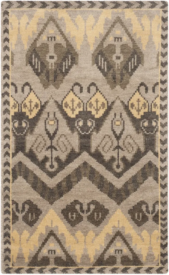 Arlo Home Hand Knotted Area Rug, KNY656A, Gold/Beige,  3' X 5'