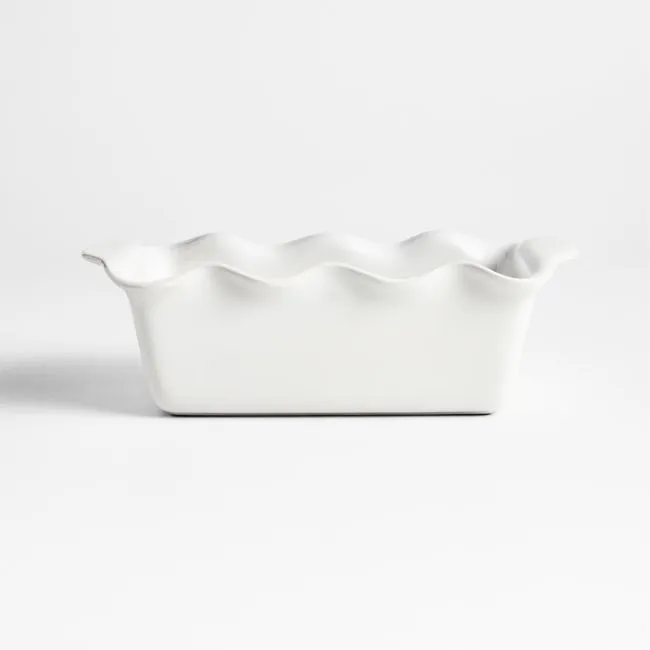 White Ruffle Loaf Pan
