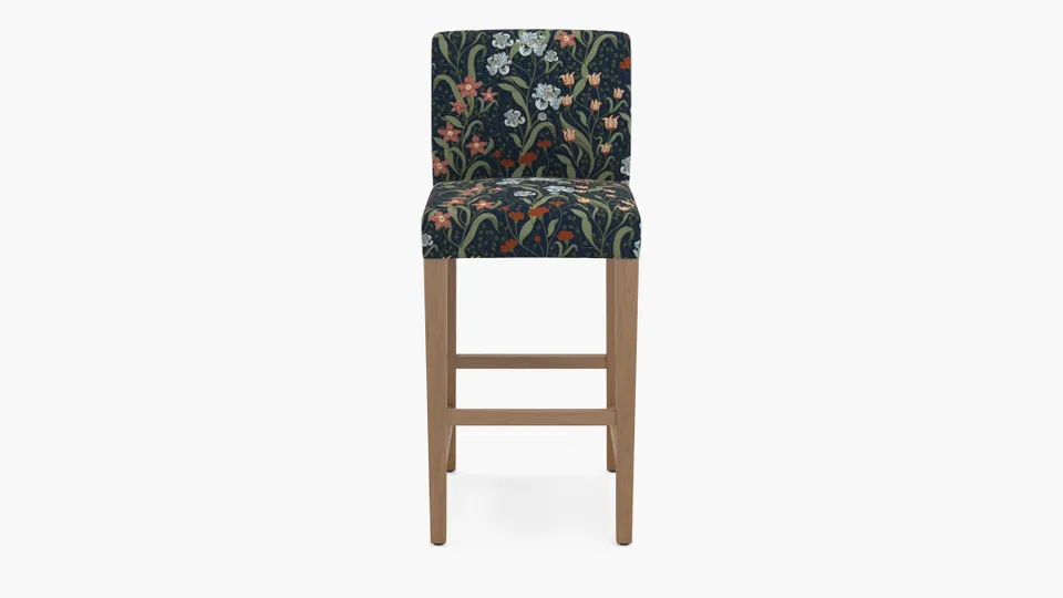 Signature Dining Bar Stool, Nightshade Bloomsbury, Natural Square Tapered Leg