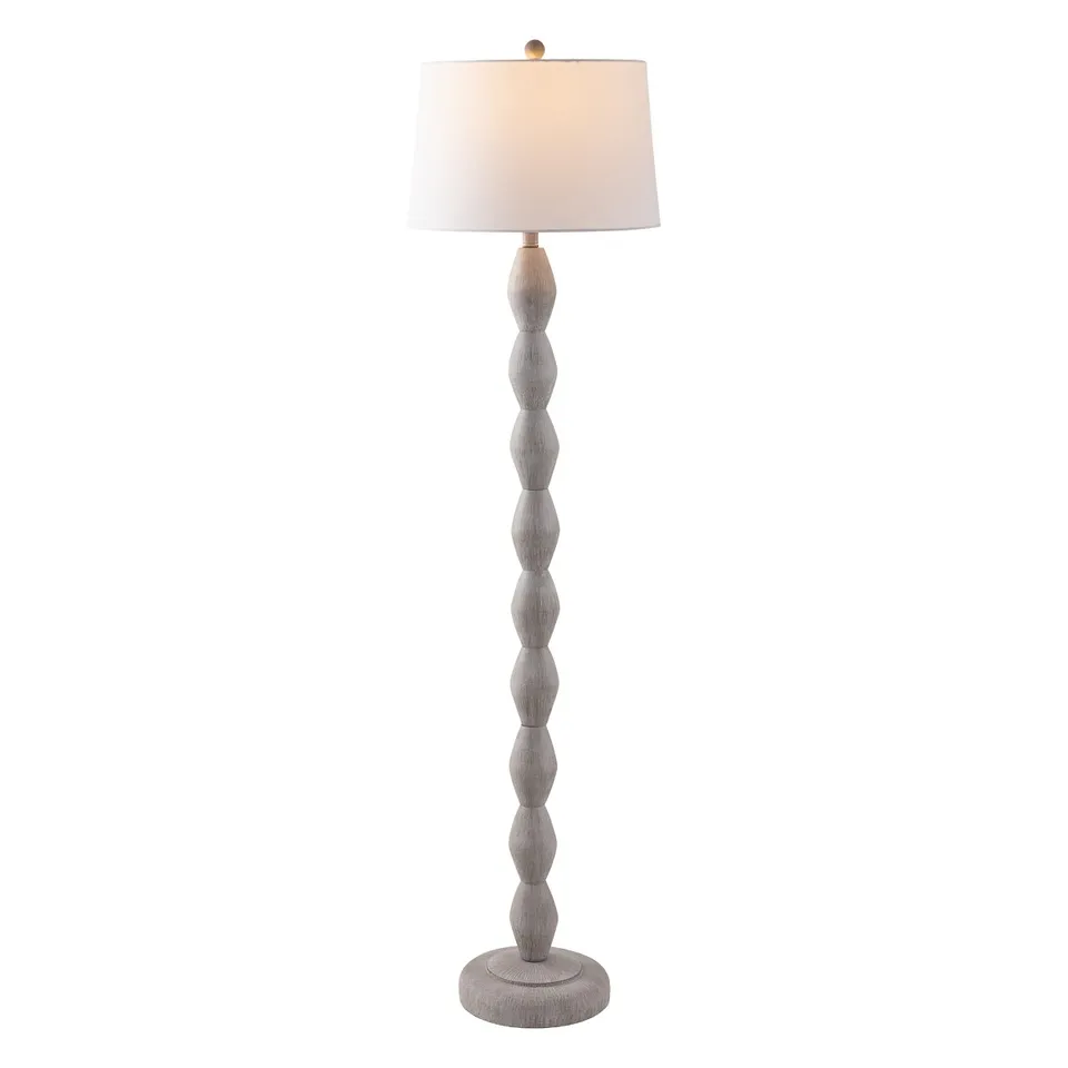 Georgia 61" Resin Floor Lamp - Washed Gray