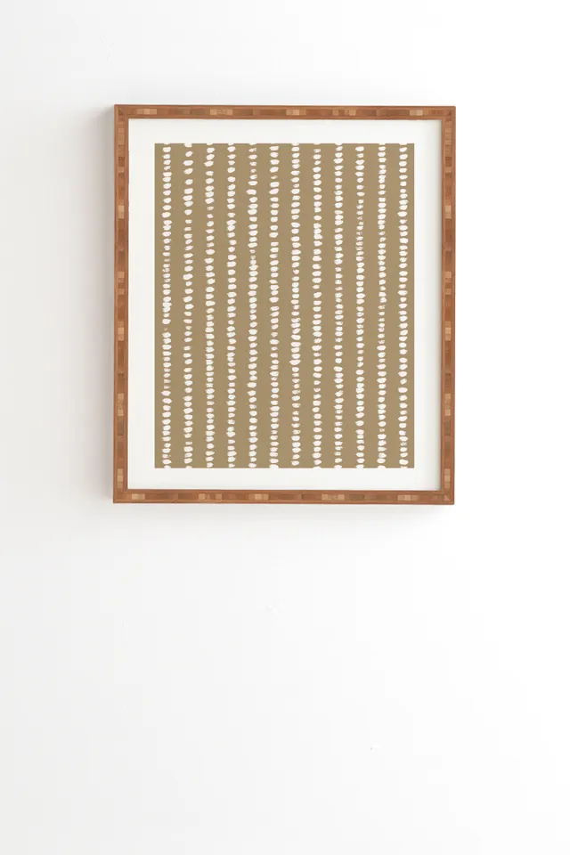 Simple Hand Drawn Pattern X by Alisa Galitsyna - Framed Wall Art Bamboo 20" x 20"