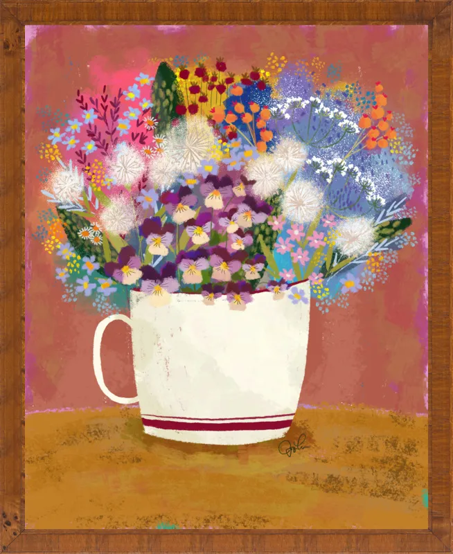 Violas in Russet by Joy Laforme for Artfully Walls
