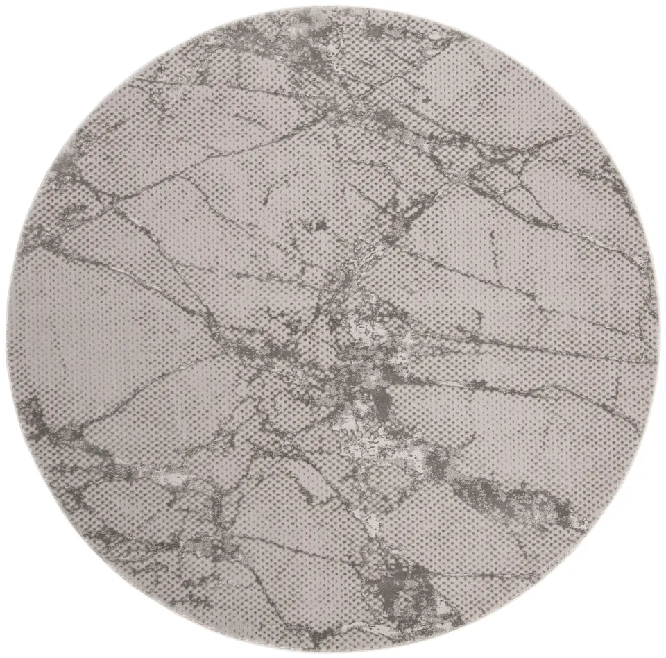 Arlo Home Woven Area Rug, LUR187F, Grey/Grey,  6' 7" X 6' 7" Round