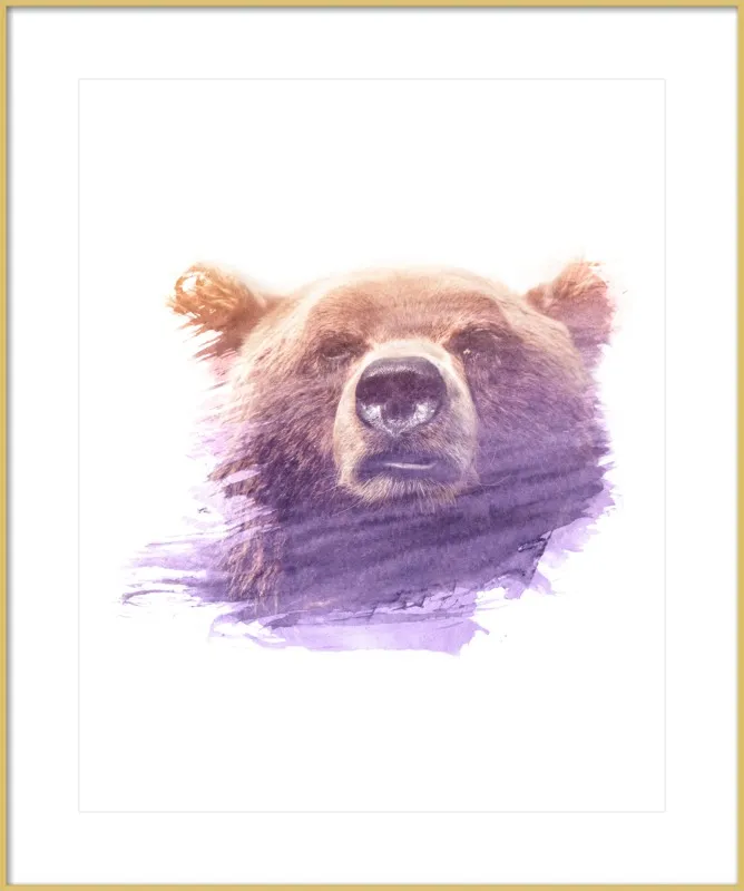 BEAR SUPERIMPOSED WATERCOLOR by Emiliano Deificus for Artfully Walls