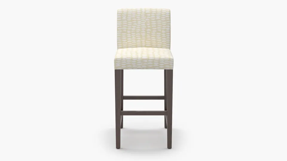 Signature Dining Bar Stool, Sand Odalisque, Espresso Square Tapered Leg