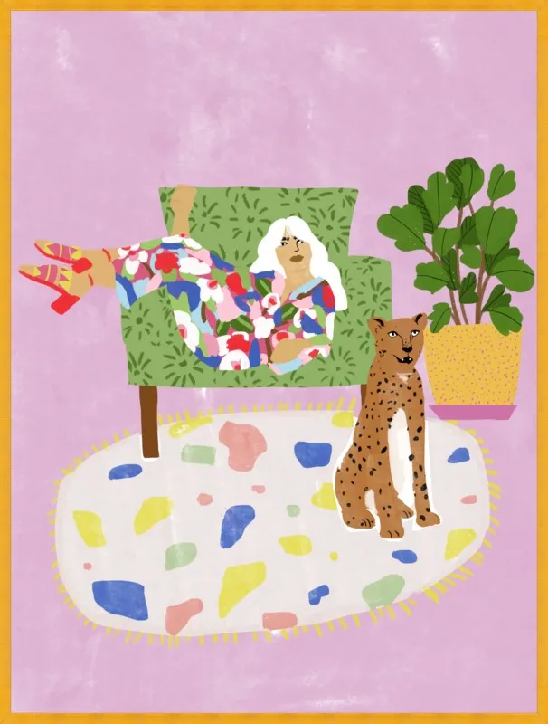 Lady and her tiger by Alja Horvat for Artfully Walls