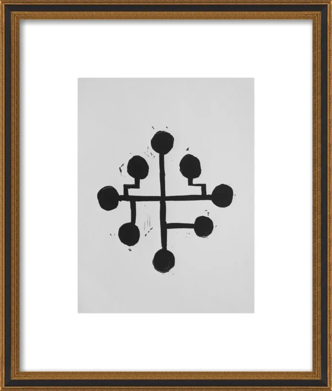 Geometric Midcentury Atomic Print by Stacy Rajab for Artfully Walls