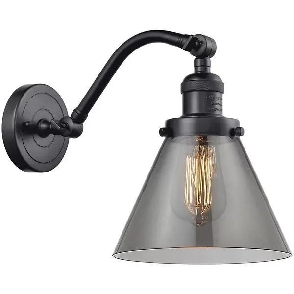 Zachary Glass Curved Arm Wall Sconce