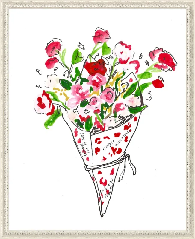 Bodega Flowers in Pink and Red by Larsen McDowell for Artfully Walls