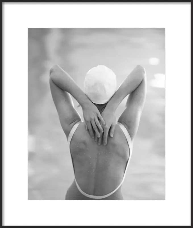 The Swimmer with a white  cap by Lucy Snowe for Artfully Walls