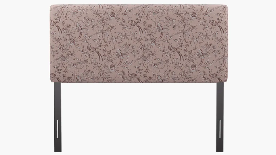 Square Back Headboard, Blush Aviary, Queen