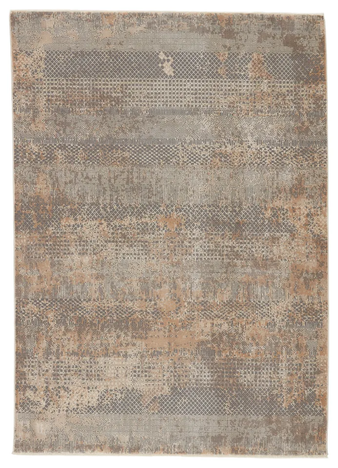 Ezri Tribal Gray/ Tan Area Rug (7'10"X10'10")