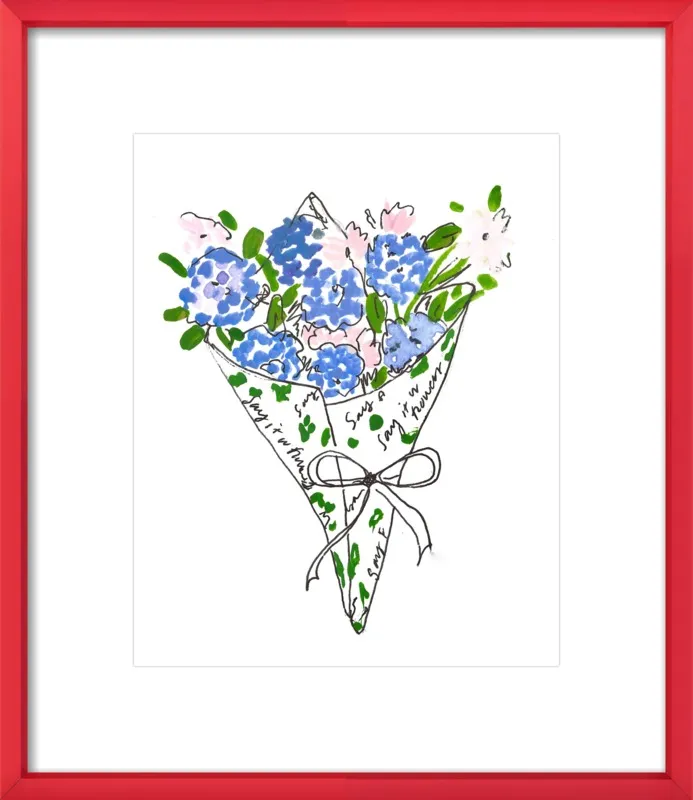 Bodega Flowers in Blue by Larsen McDowell for Artfully Walls