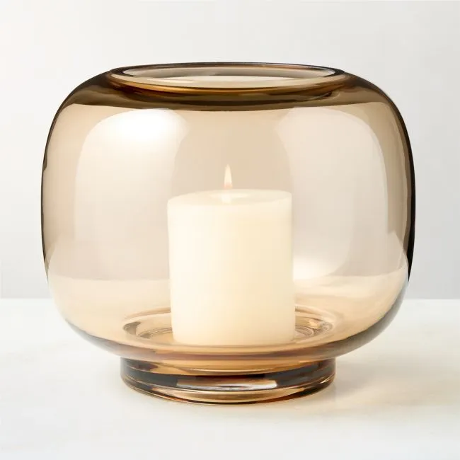 Coco Round Champagne Glass Hurricane Candle Holder Large