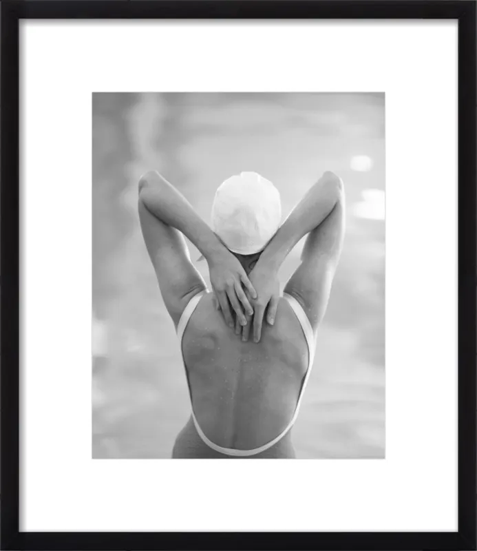 The Swimmer with a white  cap by Lucy Snowe for Artfully Walls