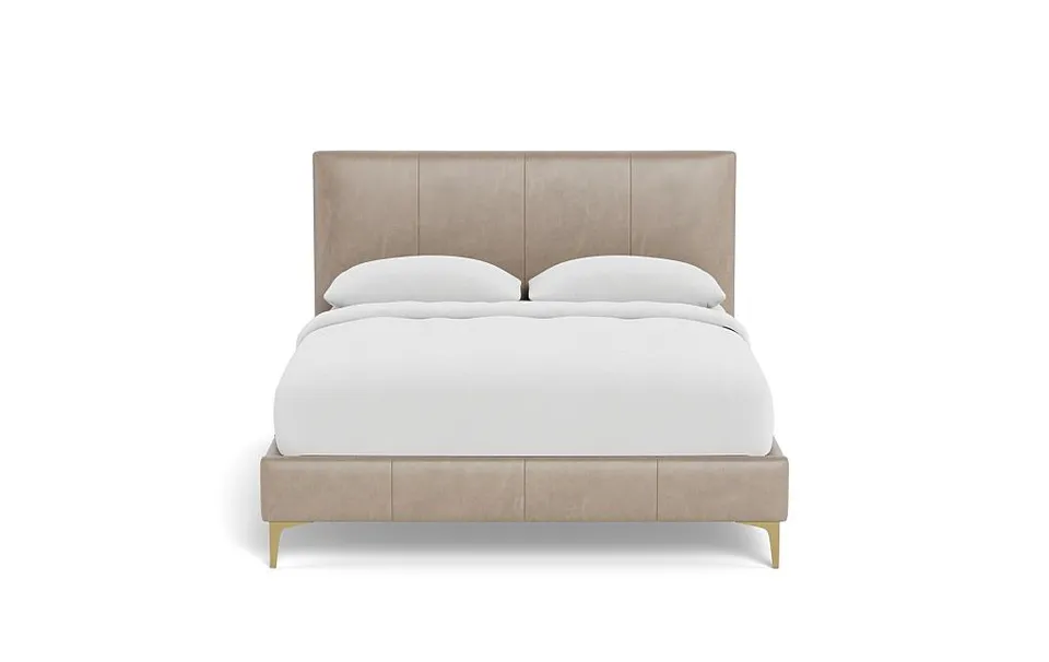 Lowen Leather Upholstered Bed with Tufting Option