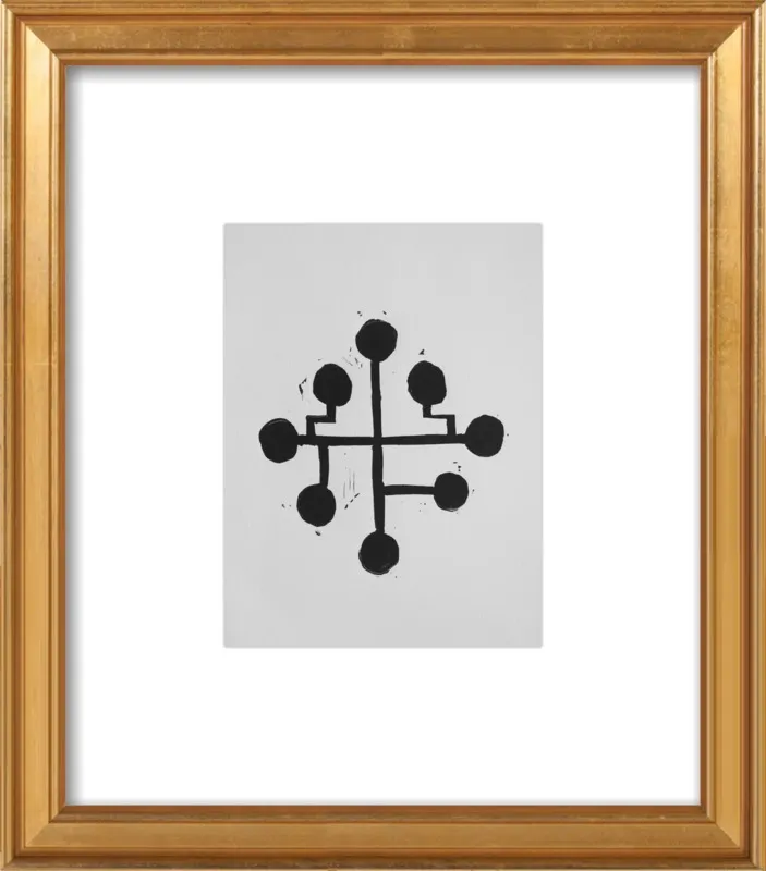 Geometric Midcentury Atomic Print by Stacy Rajab for Artfully Walls