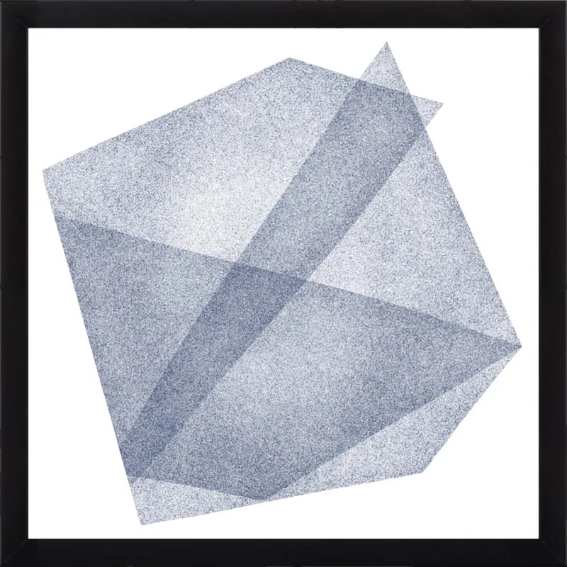 Navy Blue Structure: Soft Geometry by Jessica Poundstone for Artfully Walls