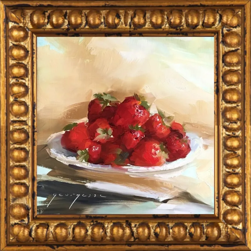 "Summer Strawberries 2" by Georgesse Gomez for Artfully Walls