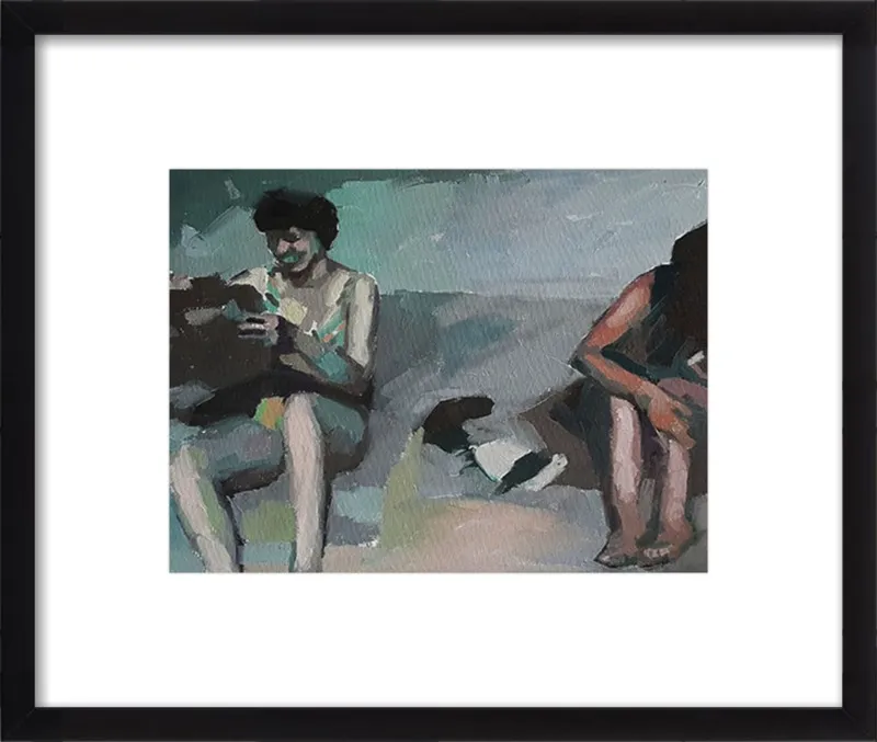 Girls at the beach by Mary Sinner for Artfully Walls