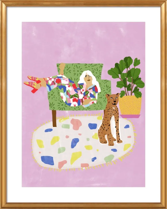 Lady and her tiger by Alja Horvat for Artfully Walls