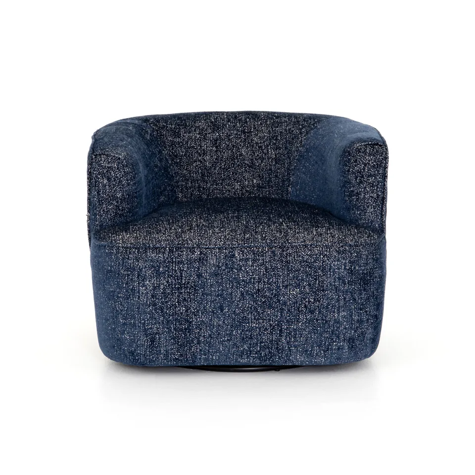 Mila Swivel Chair - Comal Azure