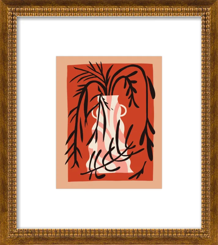 vase in rust by Erin Wallace for Artfully Walls