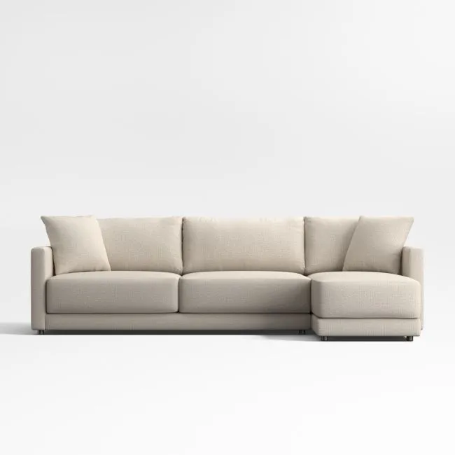Gather Deep 2-Piece Sectional Sofa with Chaise Lounge