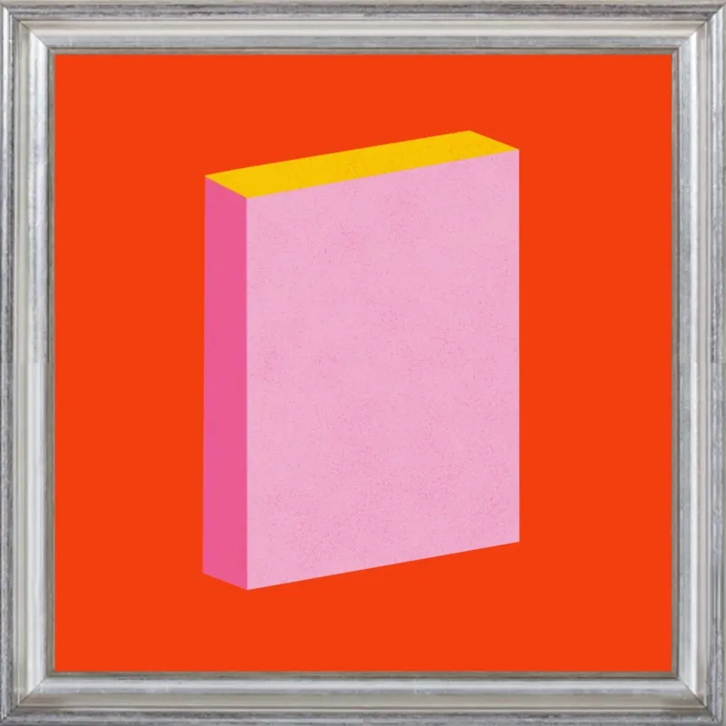 Color Books 3, Scarlet, Pink & Gold by Jessica Poundstone for Artfully Walls