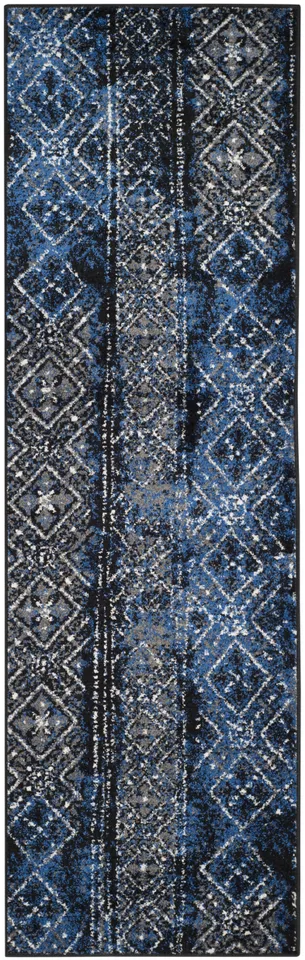 Arlo Home Woven Area Rug, ADR111A, Silver/Black,  2' 6" X 8'