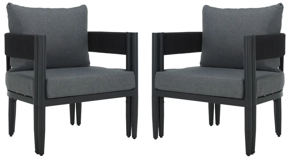 Viola Chair, Set Of 2 - Black / Grey
