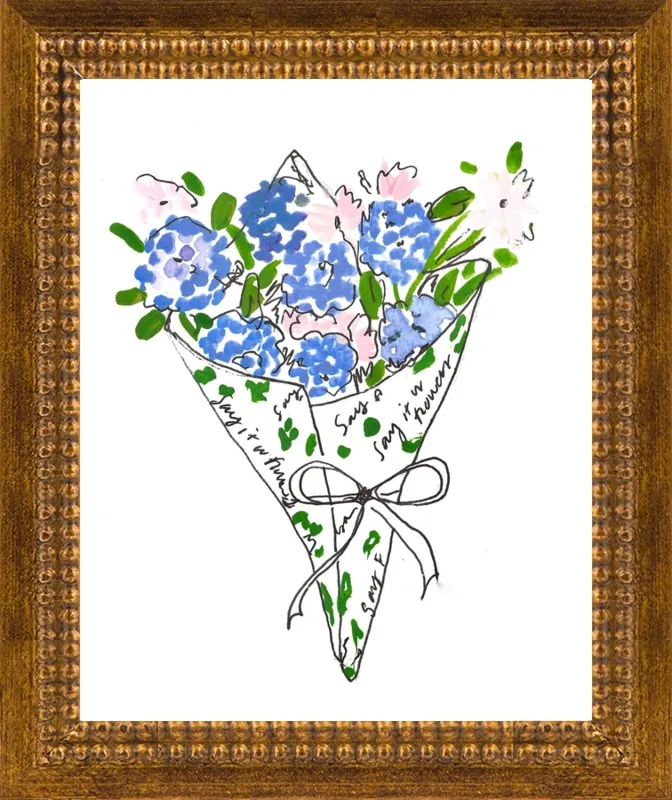 Bodega Flowers in Blue by Larsen McDowell for Artfully Walls