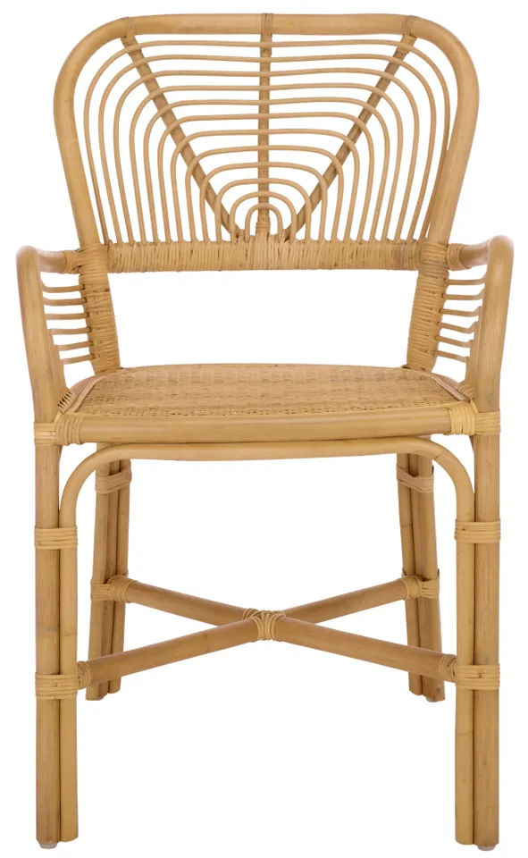 Rimma Rattan Arm Chair, Set Of 2 - Natural