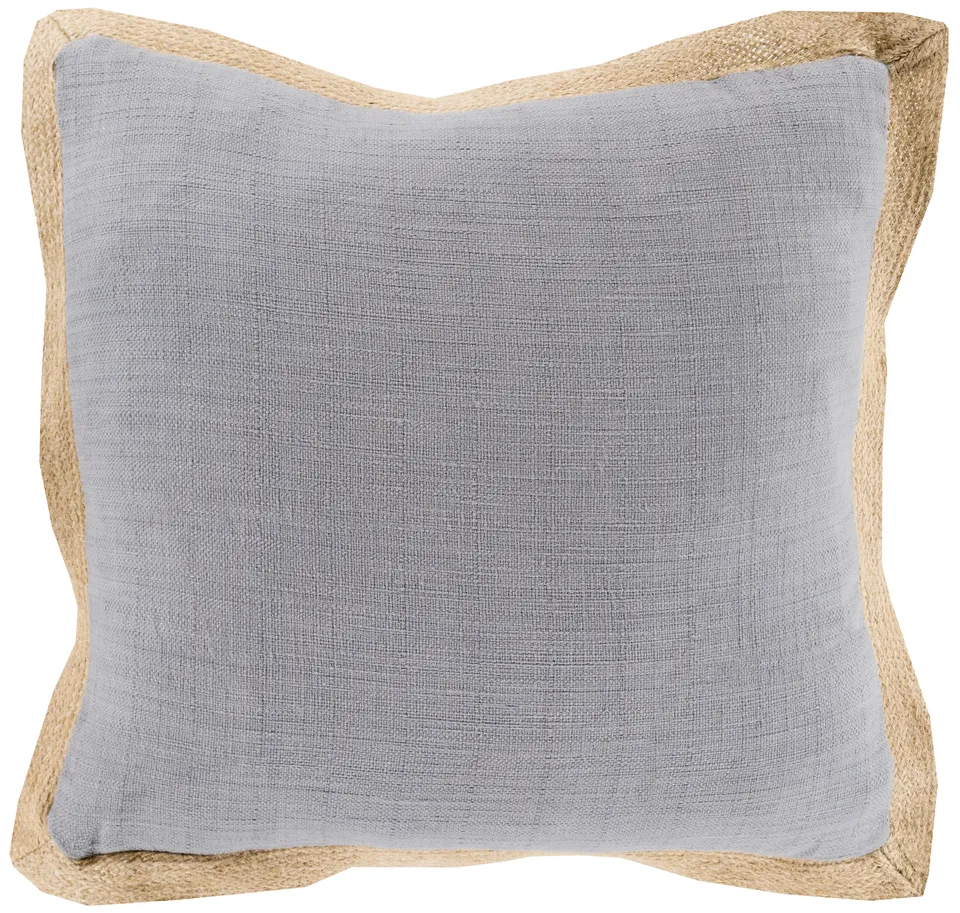 Jute Flange JF-003 20"L x 20"W Pillow Cover