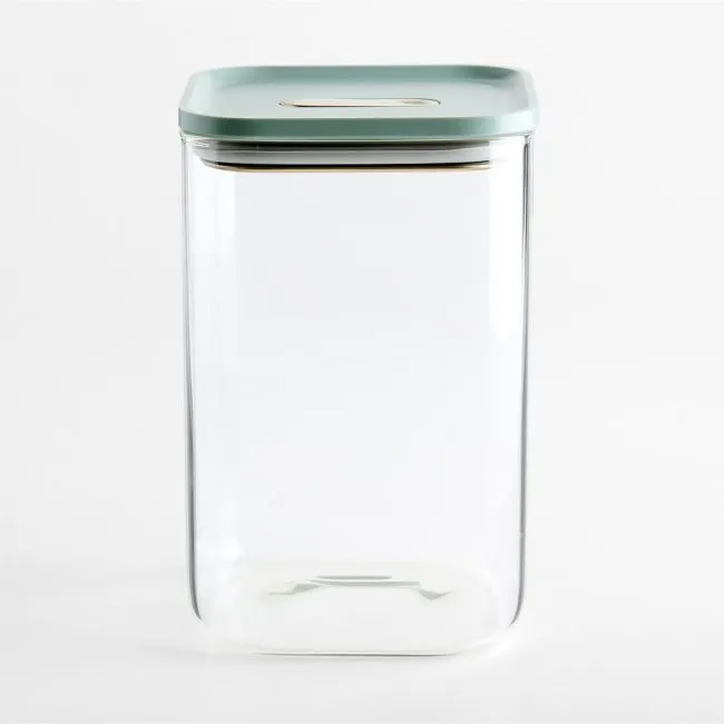 Caraway ® Coastline Airtight 4.3-Quart Large Glass Food Storage Container with Plastic and Silicone Lid