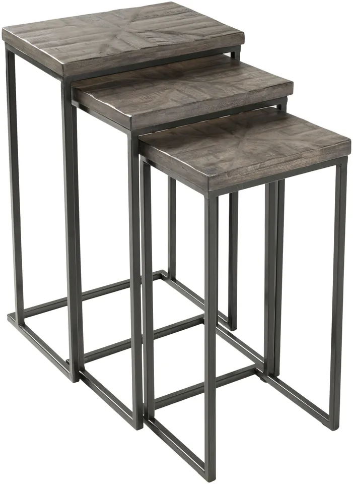 Troyes  26"H x 16"W x 11"D,  24"H x 14"W x 10"D,  22"H x 12"W x 9"D End Table