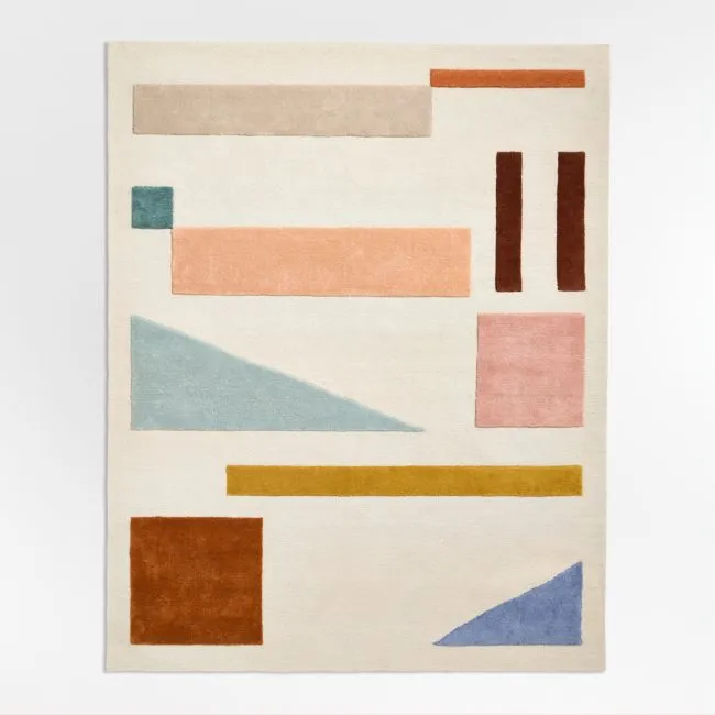 Cayden Shapes Kids Performance Area Rug 5'x8'