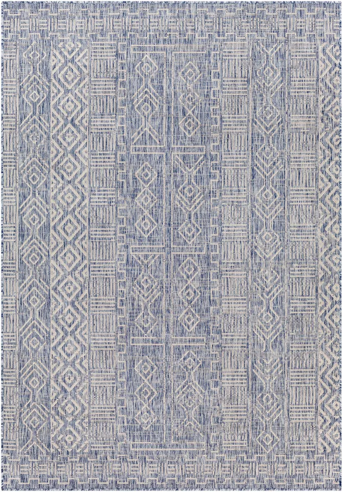 Eagean Gray Outdoor 7'10" x 7'10" Machine Woven Rug