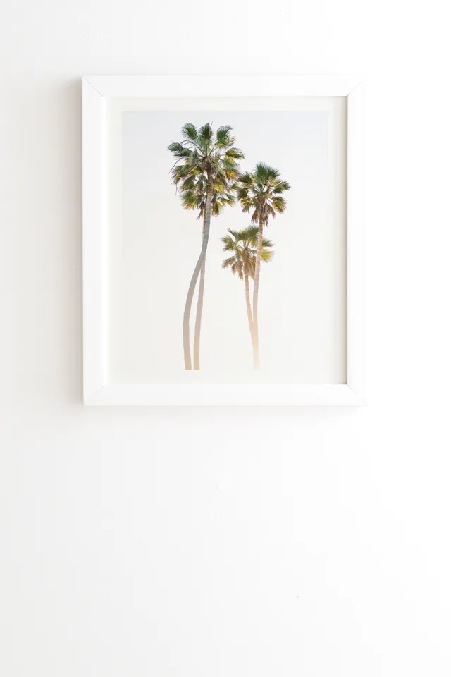California Palms by Bethany Young Photography - Framed Wall Art Basic White 30" x 30"