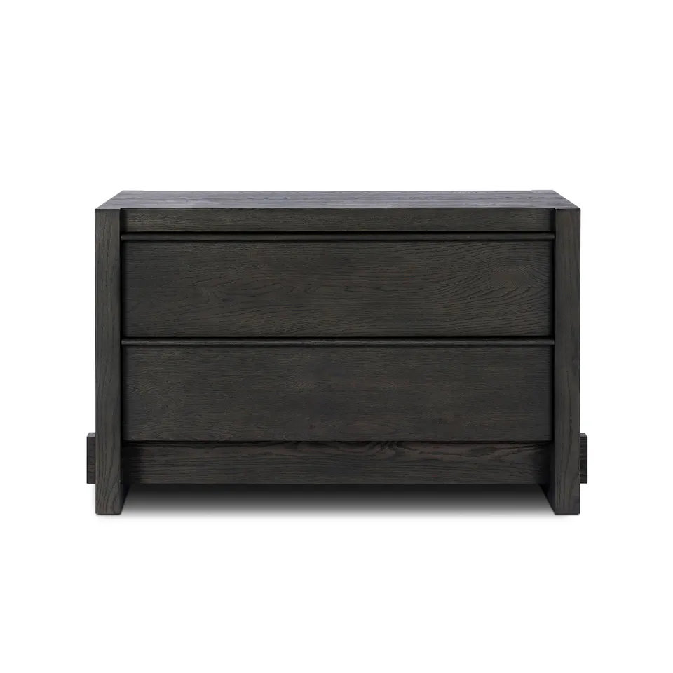 Aramis Nightstand - Smoked Black Resawn