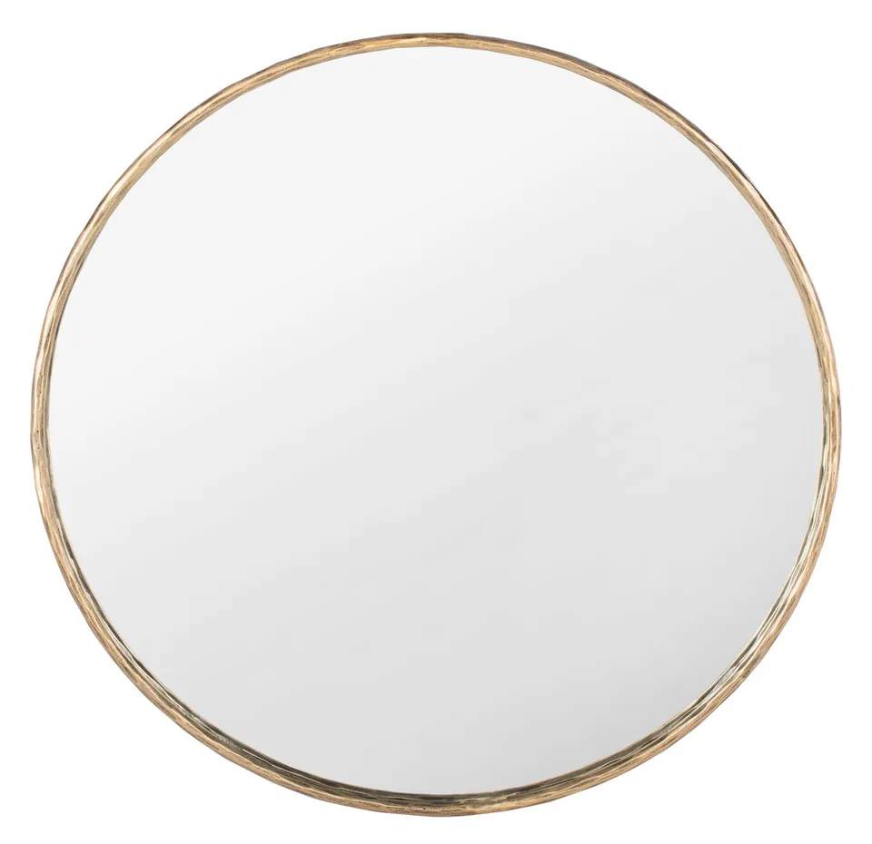 Renee Round Metal Mirror - Brass