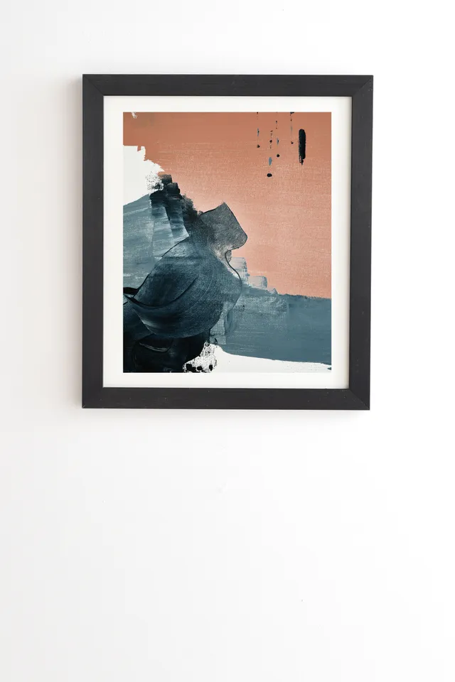 Renew A Minimal Abstract Piece by Alyssa Hamilton Art - Framed Wall Art Basic Black 20" x 20"