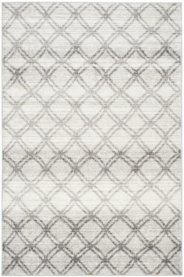 Arlo Home Woven Area Rug, ADR105P, Silver/Charcoal,  5' 1" X 7' 6"