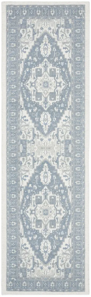 Arlo Home Hand Tufted Area Rug, RVT402F, Ivory/Charcoal,  2' 3" X 8'