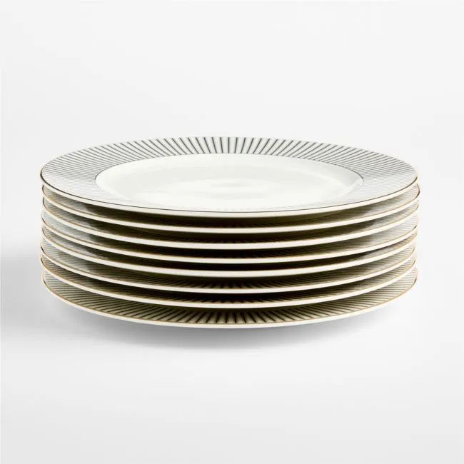 Piano Porcelain Dinner Plates, Set of 8