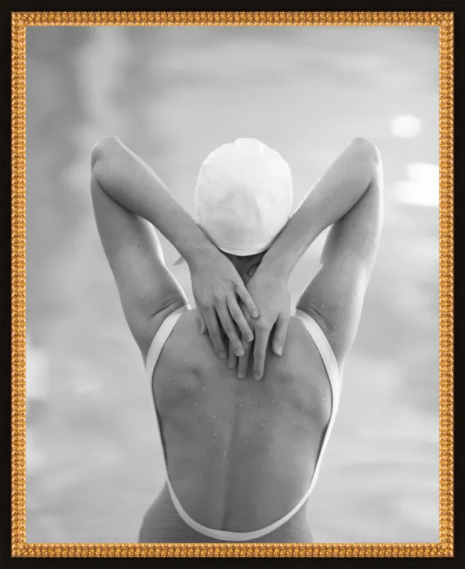 The Swimmer with a white  cap by Lucy Snowe for Artfully Walls