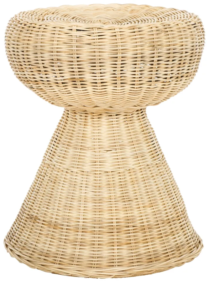 Tritan Rattan Accent Table / Stool - Natural