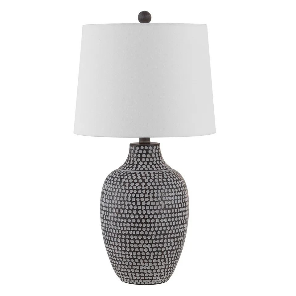 Resler 25" Table Lamp - Brown/White